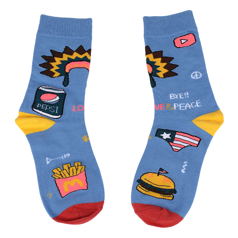 زیبایی شناسی مجموعه پوشاک خود را با جوراب های غیررسمی انیمه کارتونی با تناسب خشک، که از پنبه با کیفیت بالا ساخته شده اند، مطابقت دهید، بنابراین جوراب ها نرم، راحت، بادوام، قابل تنفس و گرم هستند.